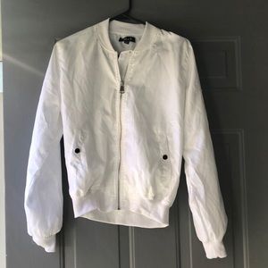 36.5 white nylon number jacket